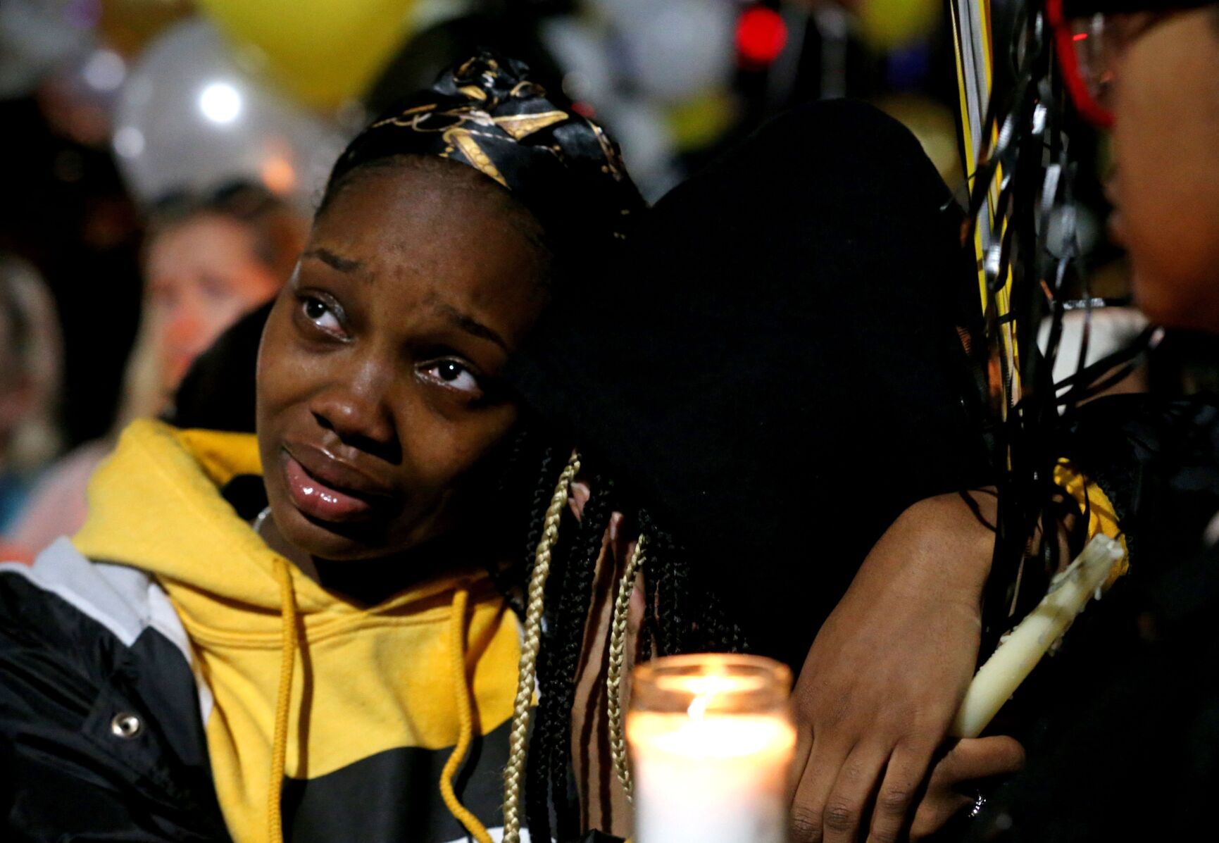 Hundreds of people attend a vigil for the CVPA community